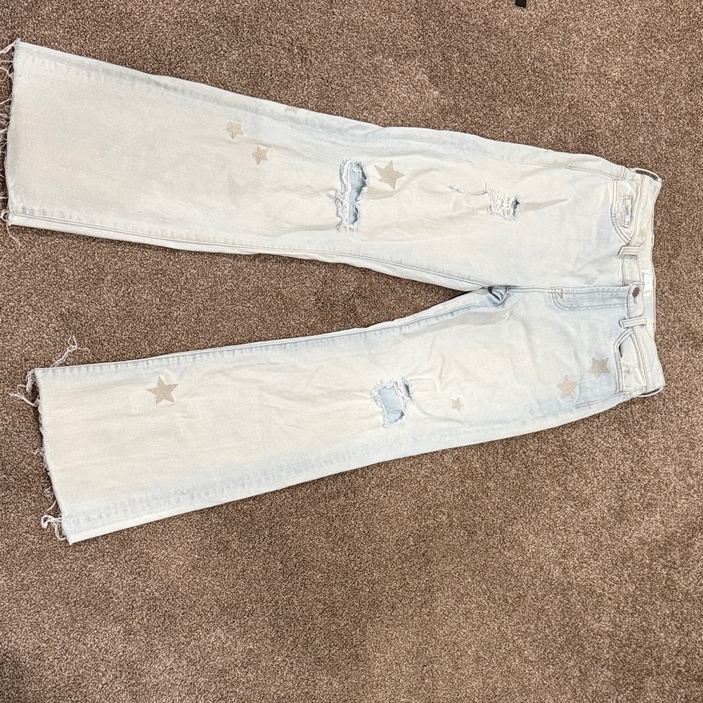 7 for all mankind Light Blue Star-Patterned Jeans